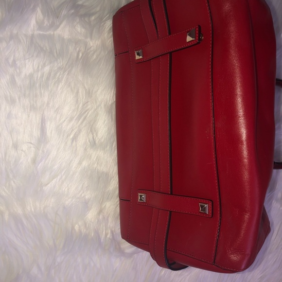 Rare Red Henri Bendel Whitney Convertible Satchel - Picture 4 of 5